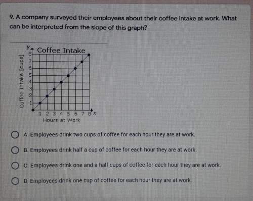 Acompany surveyed their employees about their coffee intake at work. whatcan be interpreted fr