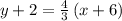 y+2=\frac{4}{3}\left(x+6\right)