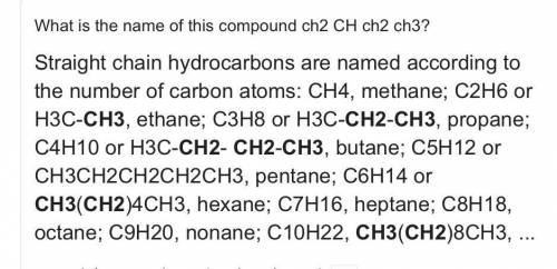 Name the organic compound of ch2=chch2ch3