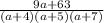 \frac{9a+63}{(a+4)(a+5)(a+7)}