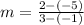 m=\frac{2-\left(-5\right)}{3-\left(-1\right)}