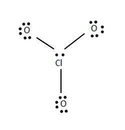 ClO3− Draw the molecule by placing atoms on the grid and connecting them with bonds. Include all lon