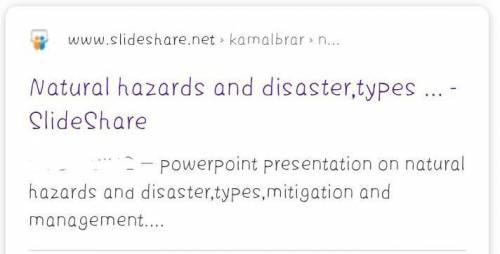 5 slide PowerPoint to reduce natural hazard pls
