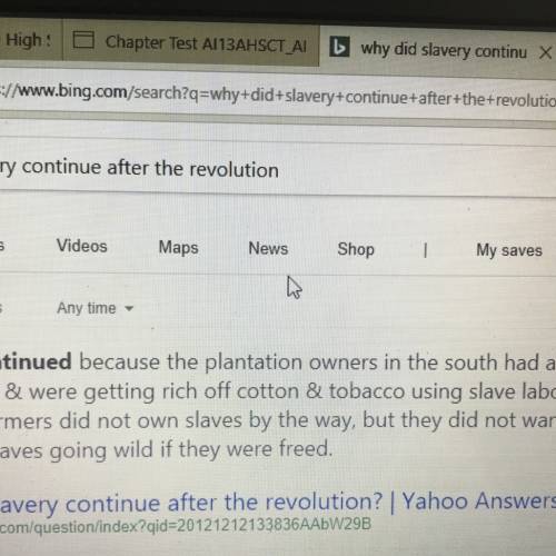 Why did slavery continue after the revolution