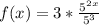 f(x)=3*\frac{5^{2x}}{5^3}