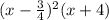 (x-\frac{3}{4})^{2}(x+4)