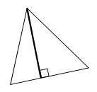 Given the diagram classify the bolded line as a perpendicular bisect or angle bisect or median or al