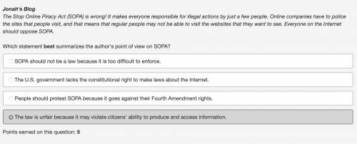 The Stop Online Piracy Act (SOPA) is wrong! It makes everyone responsible for illegal actions by jus