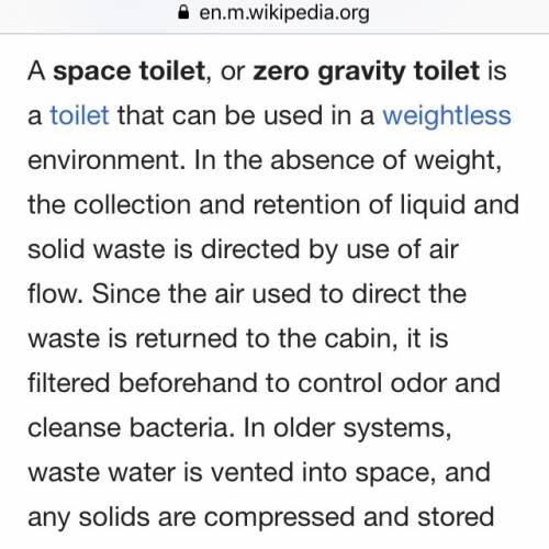How are the urine and feces removed ina zero greavity toilet?