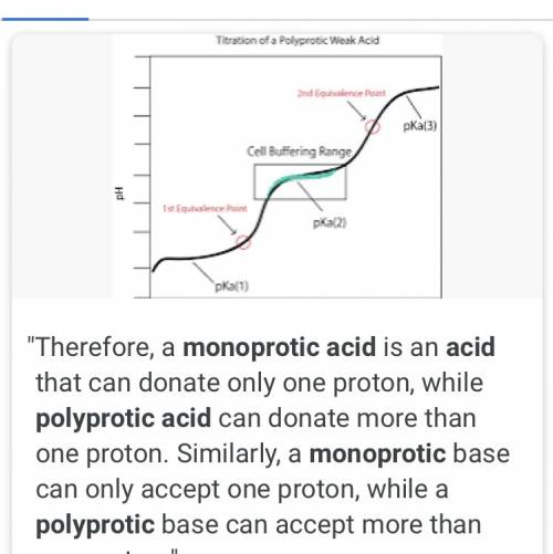 What are monoprotic and diprotic acids?  and their difference?