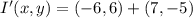 I'(x,y) = (-6,6) +(7,-5)