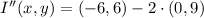 I''(x,y) = (-6,6)-2\cdot (0,9)