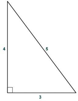 Draw a right triangle with side lengths of 3, 4, and 5 units.