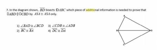 What additional piece of information would prove DABD ≅ DCBD?