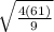 \sqrt{\frac{4(61)}{9} }