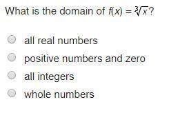 What is the domain of f(x) =3 square x?