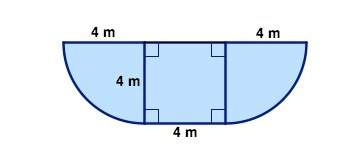 Find the area of the figure shown in the diagram to the nearest hundredth. a) 16.00 m2