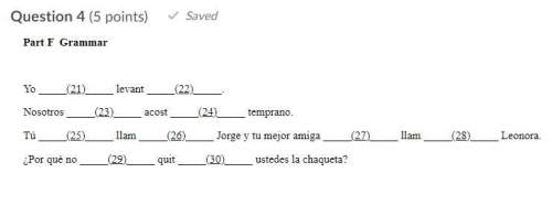 30 points spanish . fill in all the blanks with the correct grammar terms