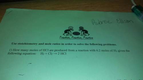 How many moles of hcl are produced from a reaction with 6.2 moles of h2 given the following equation
