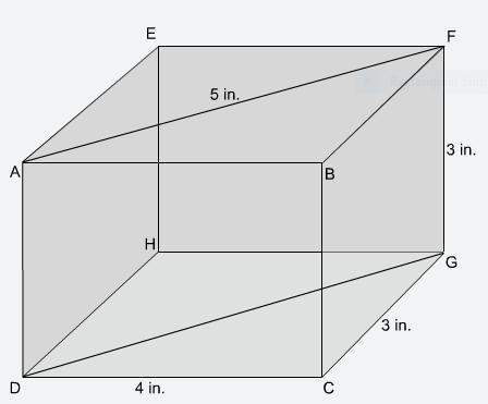 What are the dimensions of the cross section that passes through the points a, f, g, and d?