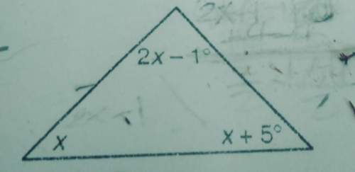 The sum of the measures of the three angles of a triangle is 180.find the measures of the angle leab
