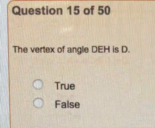 The vertex of angle deh is d.