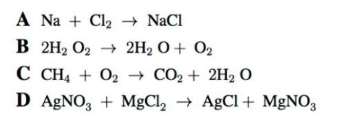 Which chemical equation is balanced to show that mass is conserved during the reaction? * 1 p