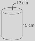 What is the total surface area of the following cylinder?  a. 1,017.36 cm2 b