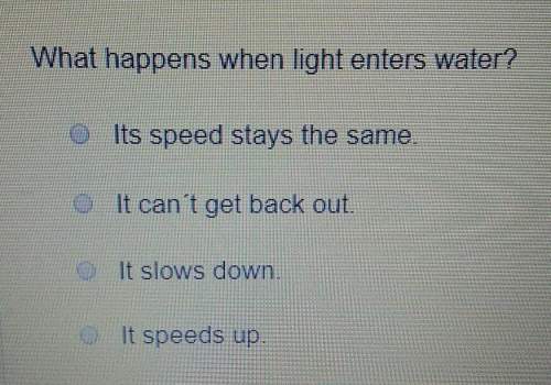 What happens when light enters water?