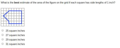 What is the best estimate of the area of the figure on the grid if each square has side lengths of 1