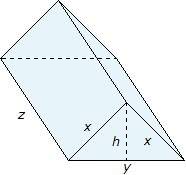 If x = 15 units, y = 18 units, z = 9 units, and h = 12 units, then what is the surface area of the t