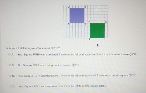 Is square fghi congruent to square qrst?