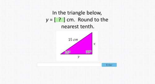 Finding y in triangle and round to nearest tenth asap