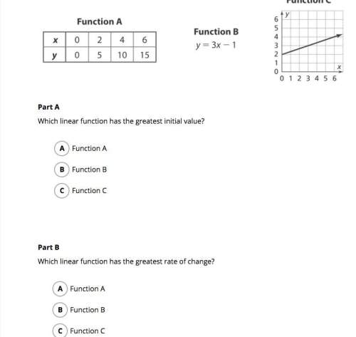 Which linear function has the greatest initial value and change.