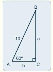 For displayed triangle,provide the following value for b.round to the nearest whole number