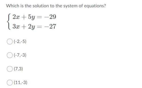 Which is the solution to the system of equations?