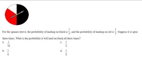 For the spinner above, the probability of landing on black is 1/2, and the probability of landing on