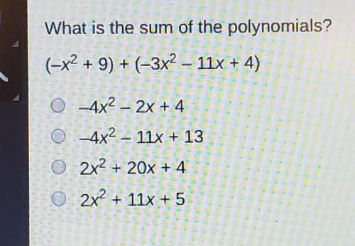 What is the sum of the polynomials?