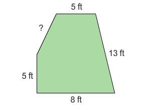 Its ez the perimeter of this pentagon is 38 feet. how long is the side that