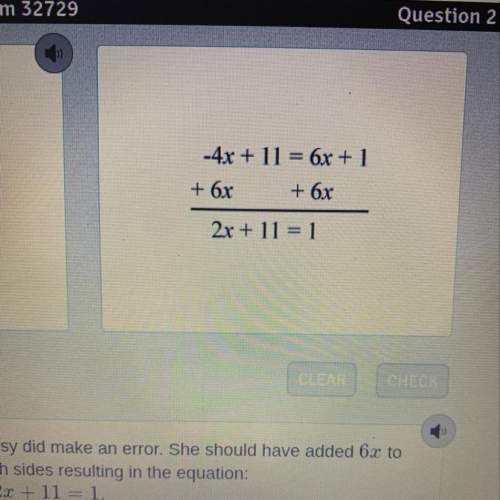 Missy did this work to solve an equation. did she make an error?