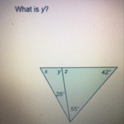 What is y?  make sure you show all your work for full points.