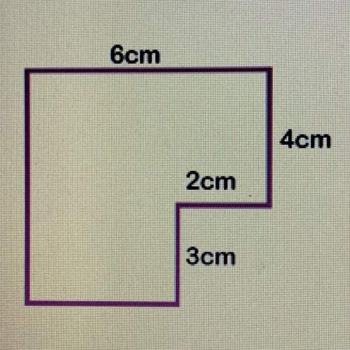 What is the perimeter of the figure?  42 cm^2 15 cm 36 cm