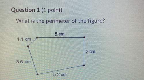 What is the perimeter of the figure?  10.6 cm 15.8 cm 16.9 cm