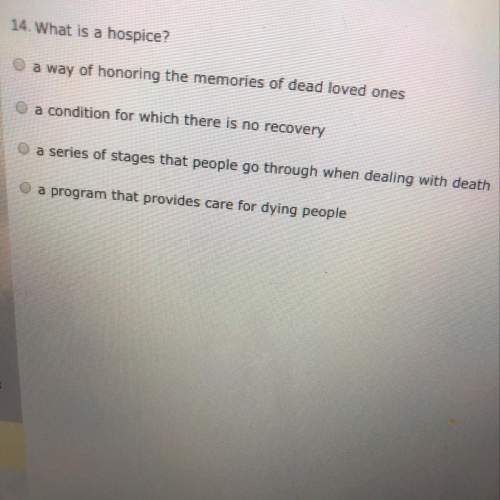 What is a hospice?  which of the following?