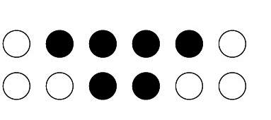 Which fraction and equivalent decimal correctly shows the ratio of shaded circles to all circles?