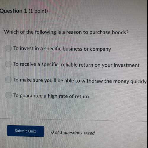 Which of the following is a reason to purchase bonds