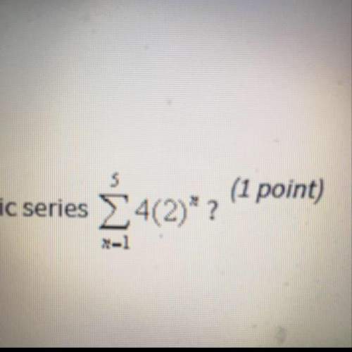 What is the sum of the geometric series?  if you could explain how to solve it, that would m
