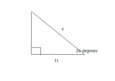 "find the value of x. round to the nearest tenth. the diagram is not drawn to scale. triangle with s