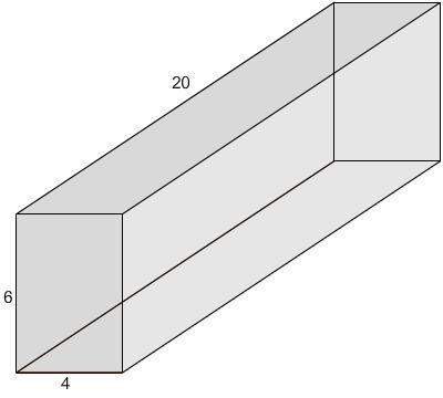 Which values are areas of cross sections that are parallel to a face of this right rectangular prism