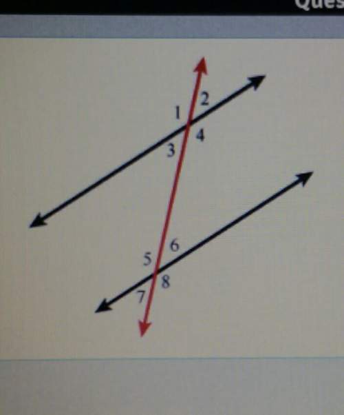The sketch shows two parallel lines cut by a transversal. angle 2 is 36 degreees. what is the measur